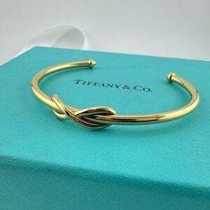 Tiffany & Co. 18k Yellow Gold Infinity Cuff Bracelet with Bracelet Box 18g